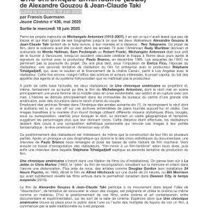 Une Chronique Américaine - 2025 - Revue jeune cinéma